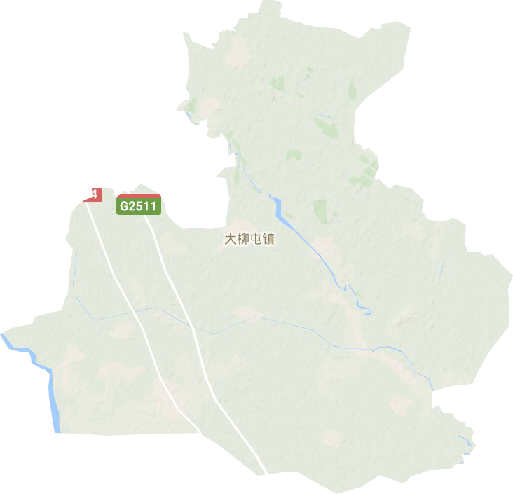 大柳屯镇地形地图