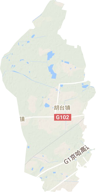胡台镇地形地图
