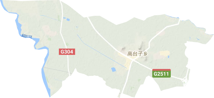 高台子镇地形地图