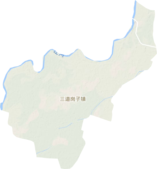三道岗子镇地形地图