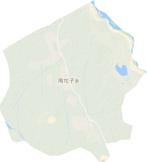 周坨子镇地形地图