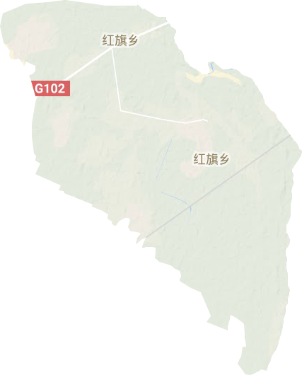 红旗乡地形地图