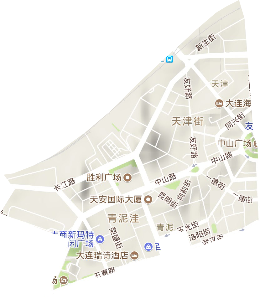 青泥洼桥街道地形地图