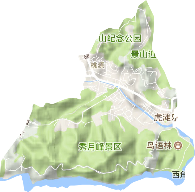 桃源街道地形地图