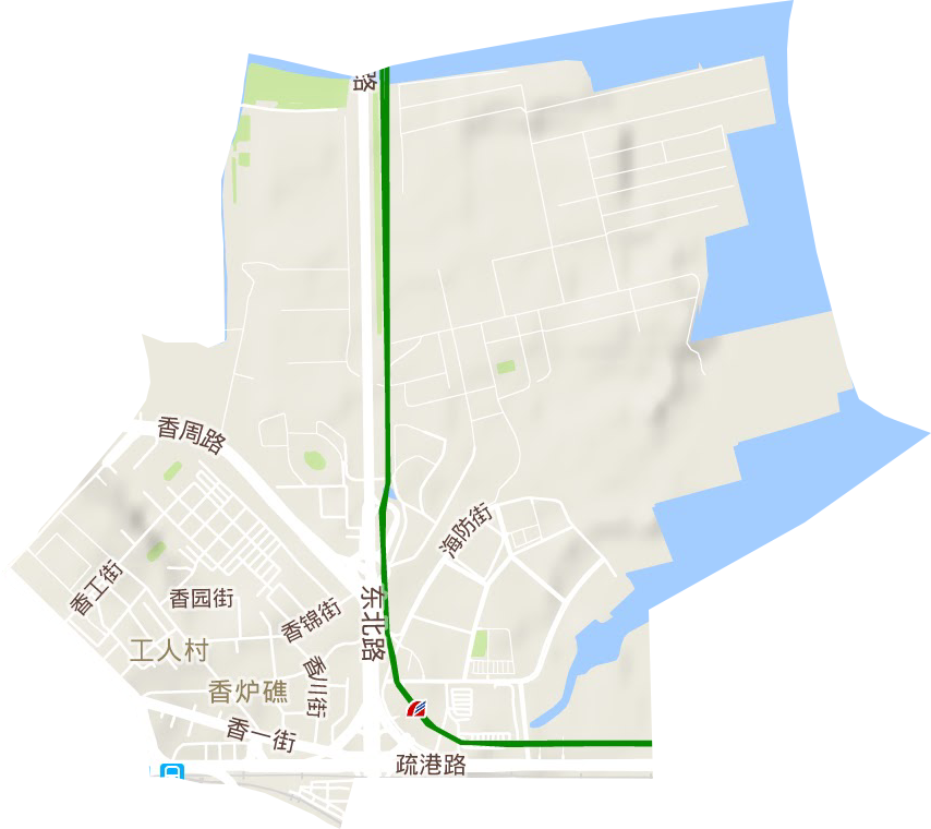 香炉礁街道地形地图