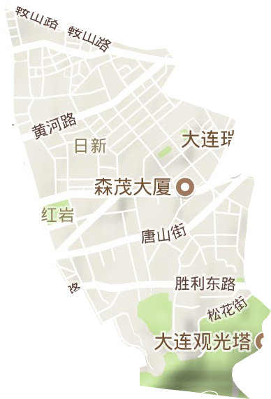 日新街道地形地图