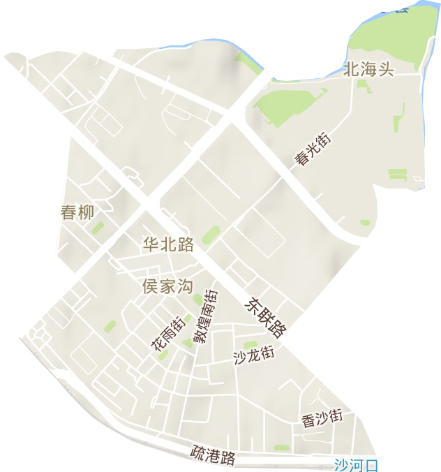 春柳街道地形地图