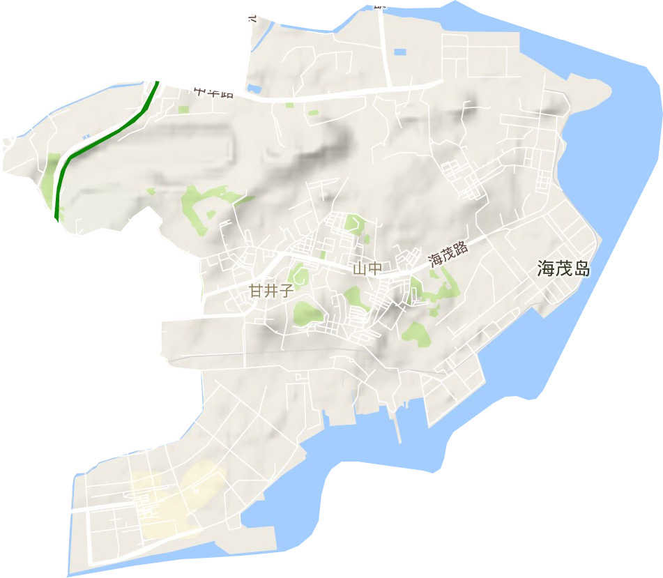 甘井子街道地形地图