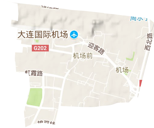 机场街道地形地图