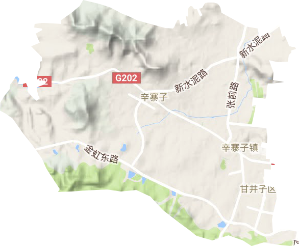 辛寨子街道地形地图