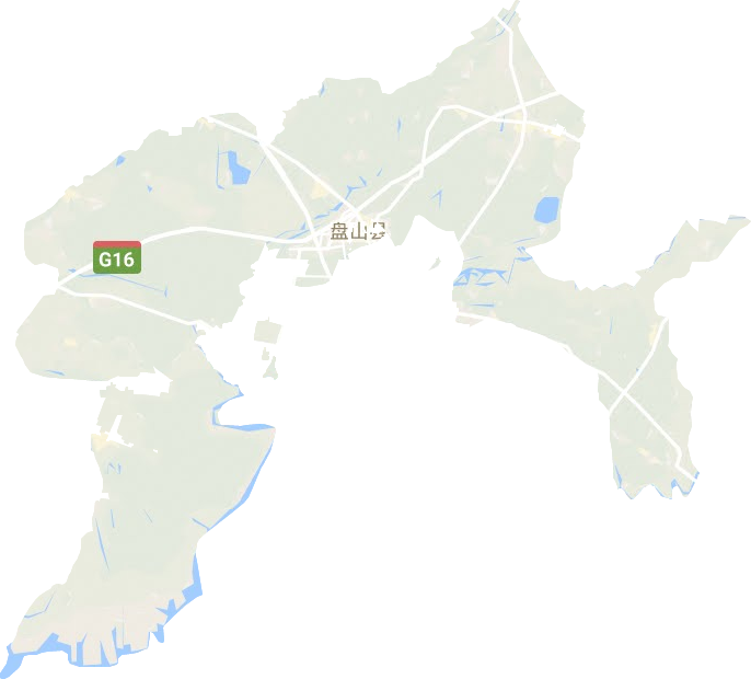盘山县地形地图