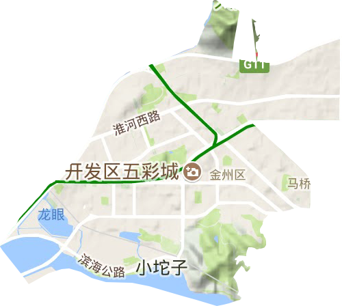 马桥子街道地形地图