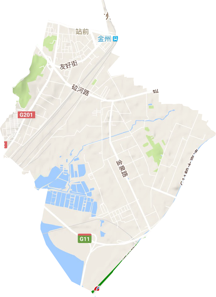 站前街道地形地图