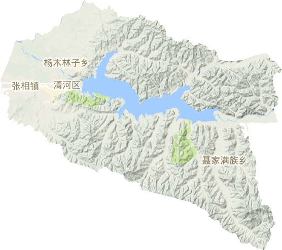 清河区地形地图