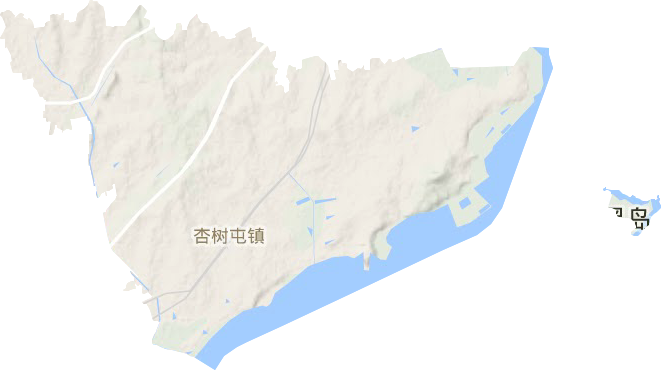 杏树街道地形地图
