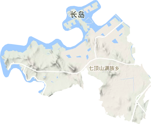 七顶山街道地形地图