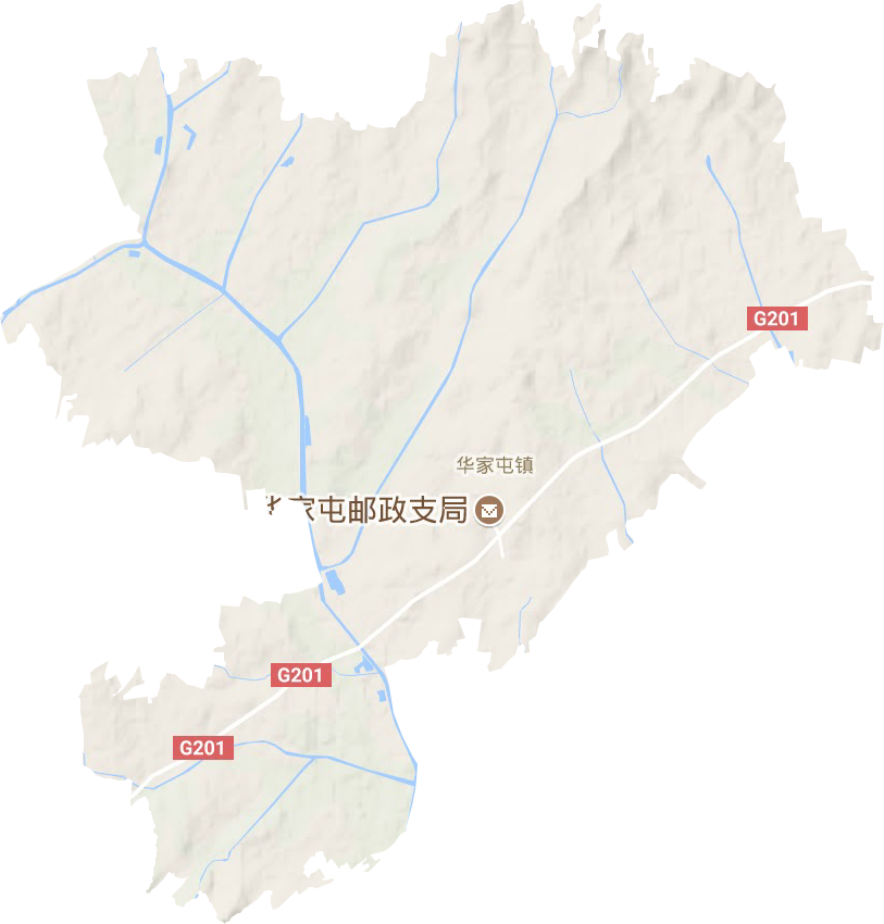 华家街道地形地图