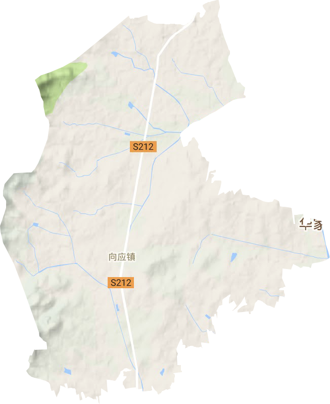 向应街道地形地图