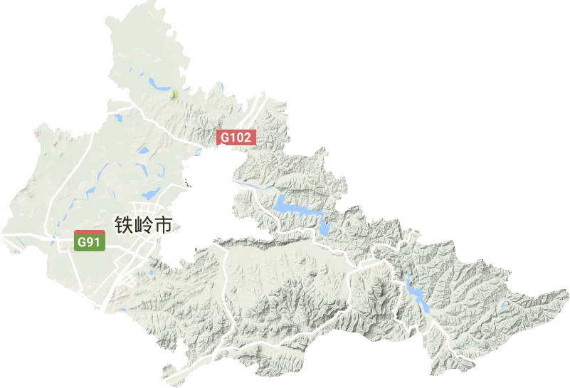 铁岭县地形地图