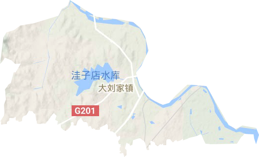 大刘家街道地形地图