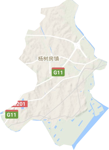 杨树房街道地形地图