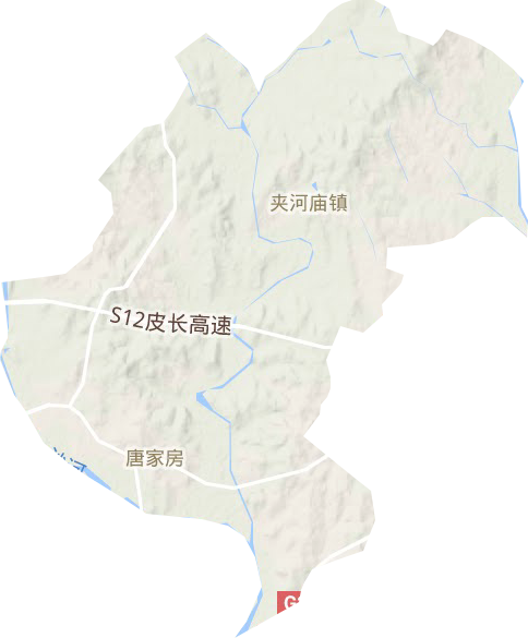 唐家房街道地形地图