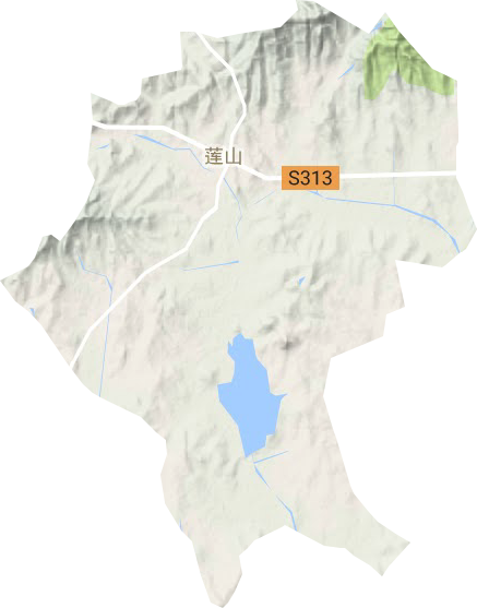 莲山街道地形地图