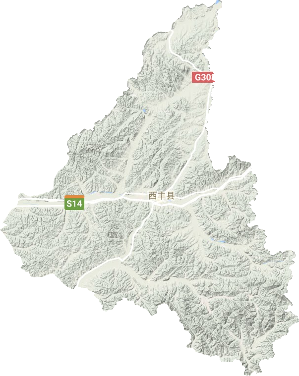 西丰县地形地图
