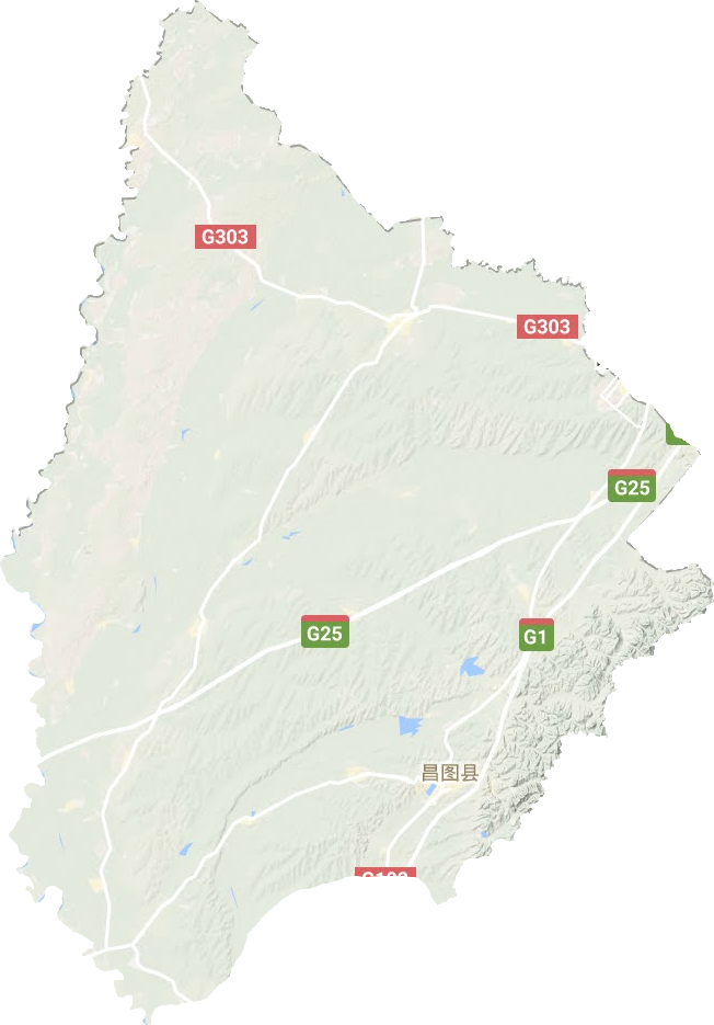 昌图县地形地图