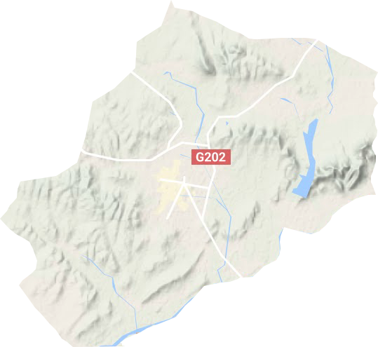 复州城镇地形地图