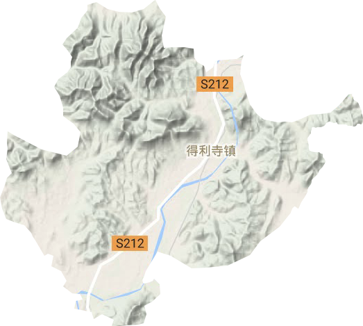 得利寺镇地形地图