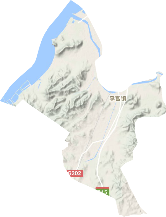 李官镇地形地图