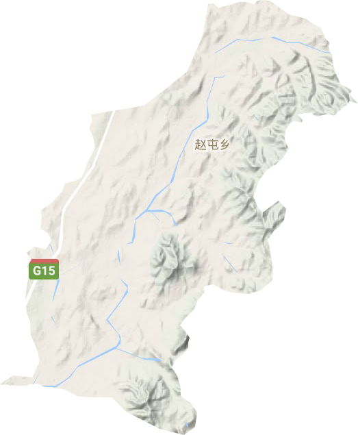 赵屯乡地形地图