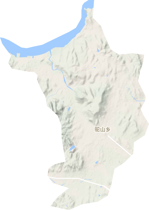 驼山乡地形地图