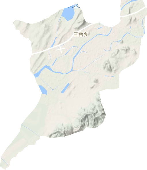三台满族乡地形地图