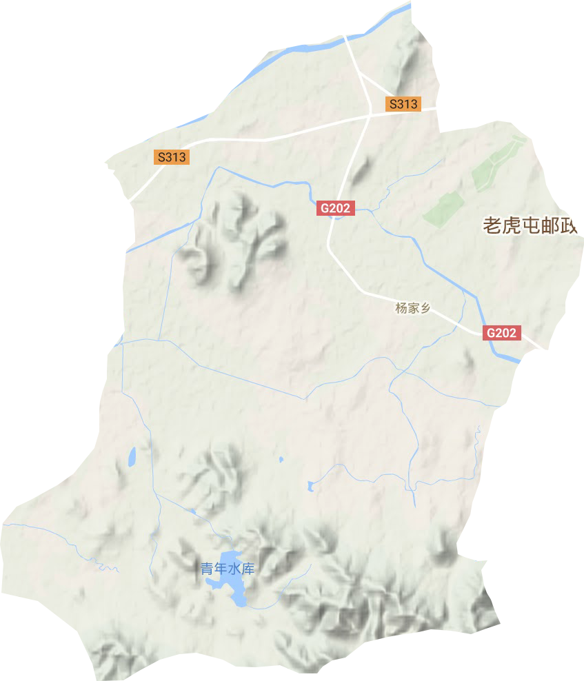 杨家满族乡地形地图