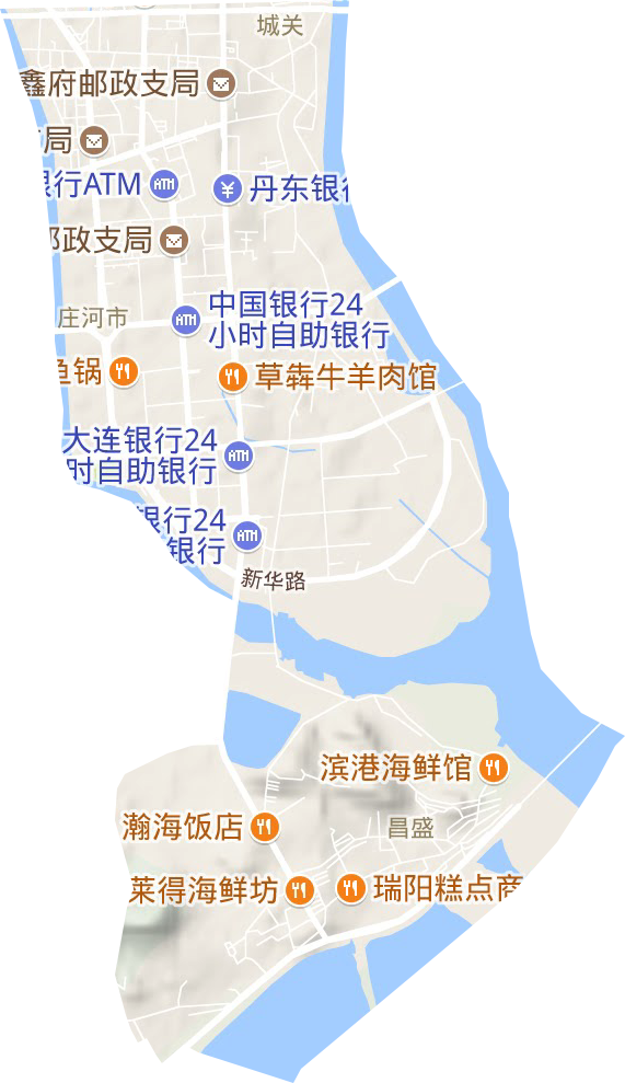 城关街道地形地图