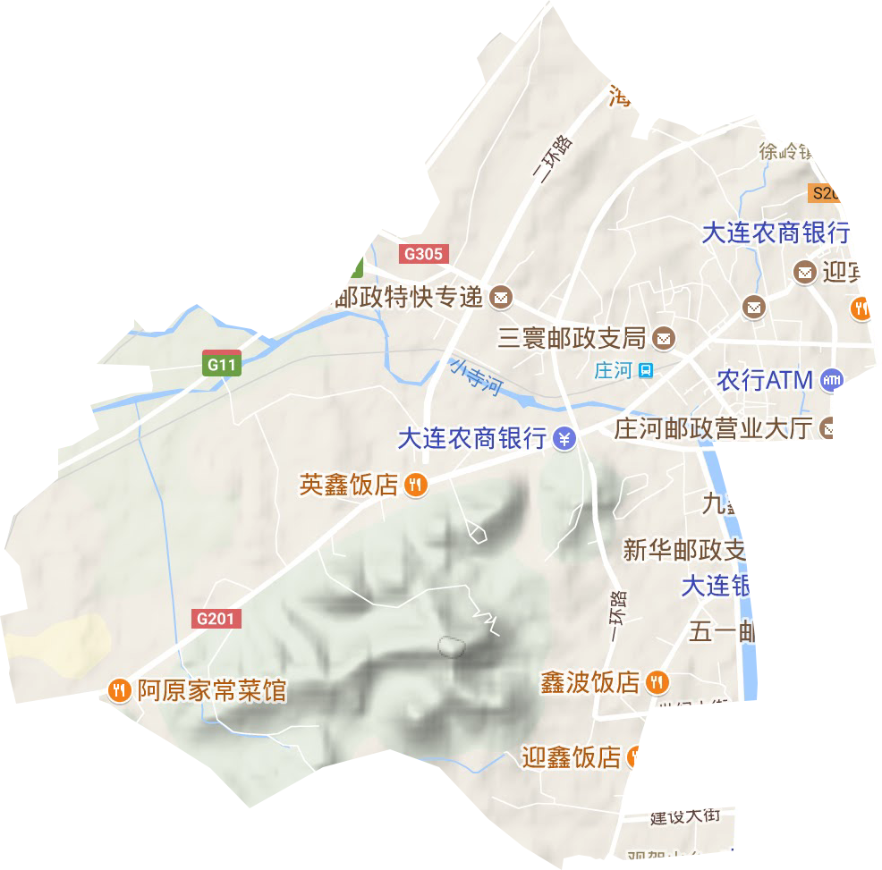 新华街道地形地图