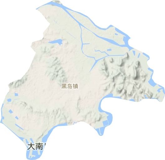 黑岛镇地形地图