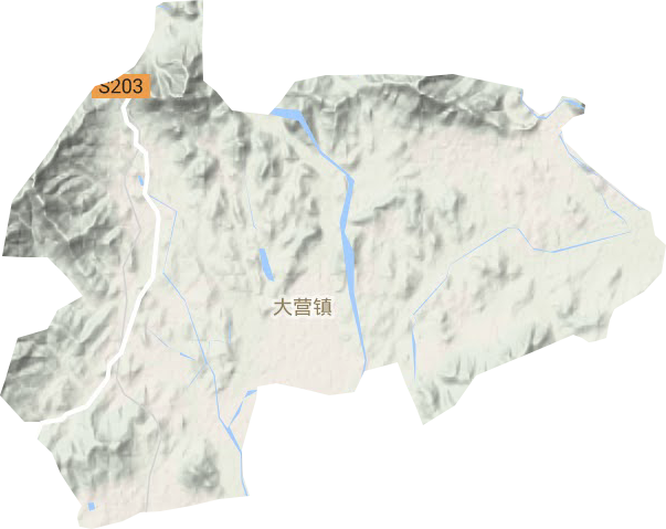 大营镇地形地图