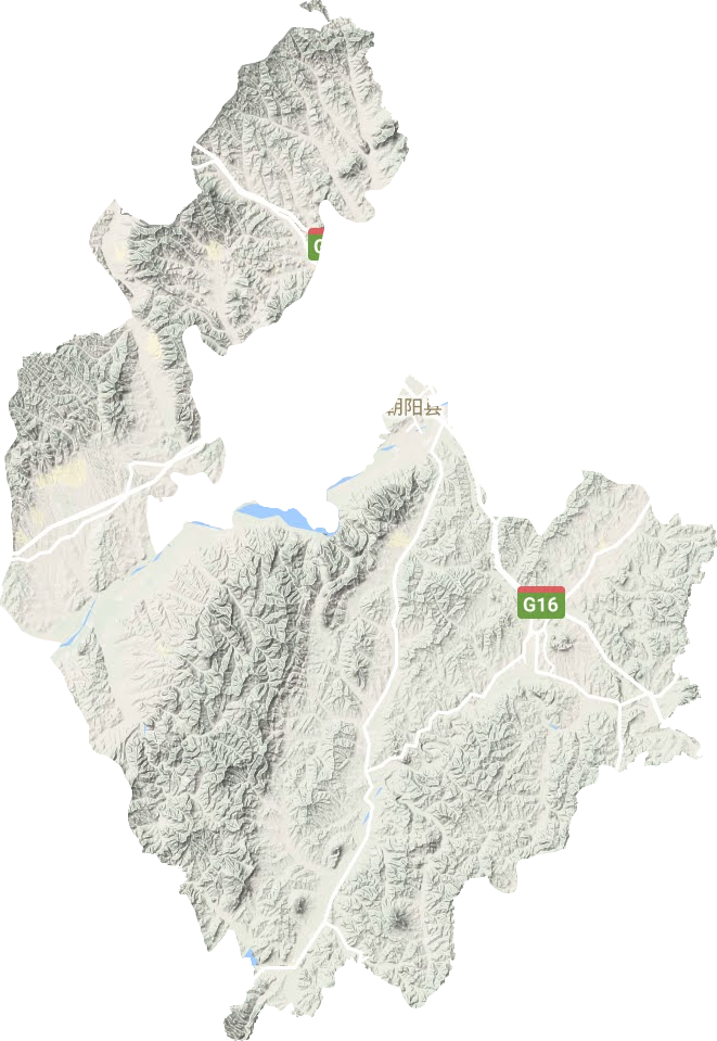朝阳县地形地图