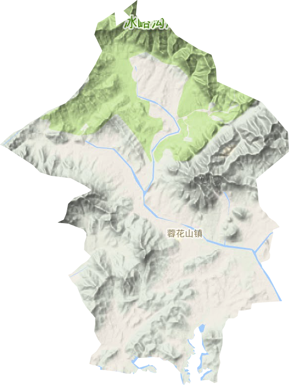 蓉花山镇地形地图