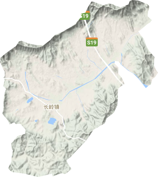 长岭镇地形地图