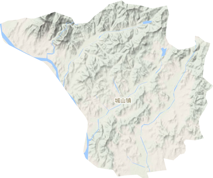 城山镇地形地图