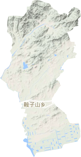 鞍子山乡地形地图