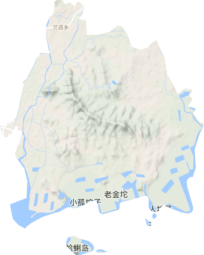 兰店乡地形地图