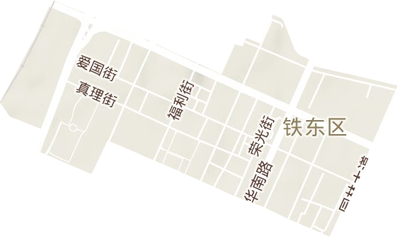 解放街道地形地图