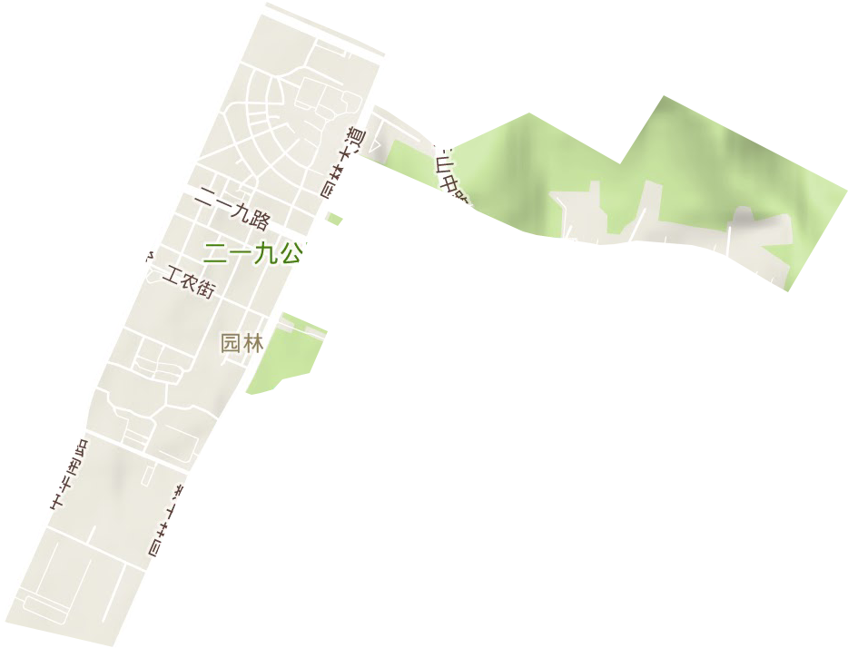 园林街道地形地图