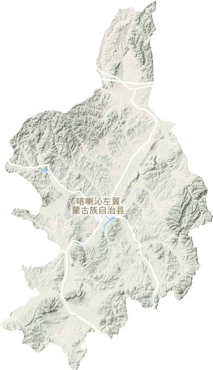 喀左县地形地图