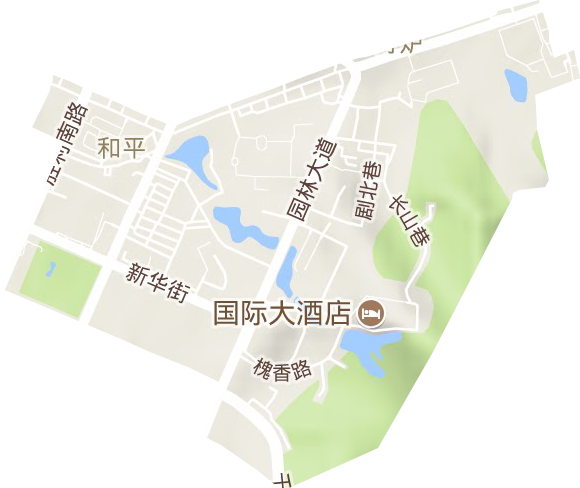 和平街道地形地图